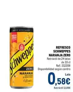 Makro Schweppes - refresco naranja zero oferta