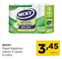 Alimerka Nicky - papel higiénico nature 3 capas oferta