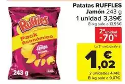 Carrefour Market Ruffles - patatas jamón oferta