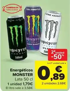 Carrefour Market Monster - energéticos oferta