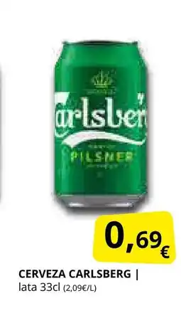 Supermercados MAS CARLSBERG Cerveza oferta