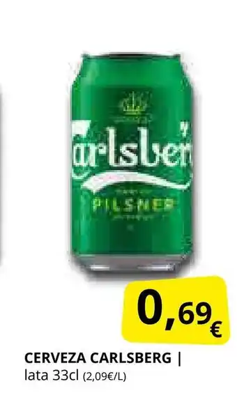 Supermercados MAS CARLSBERG Cerveza oferta