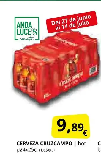 Supermercados MAS CRUZCAMPO Cerveza oferta