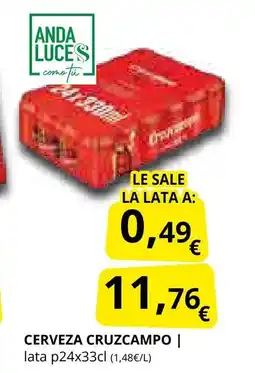 Supermercados MAS CRUZCAMPO Cerveza oferta
