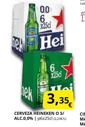 Supermercados MAS HEINEKEN Cerveza oferta