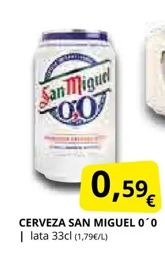 Supermercados MAS SAN MIGUEL Cerveza oferta