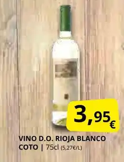 Supermercados MAS Vino d.o rioja blanco coto oferta
