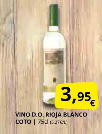 Supermercados MAS Vino d.o rioja blanco coto oferta