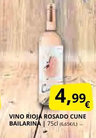 Supermercados MAS Vino rioja rosado cune bailarina oferta