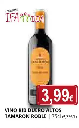 Supermercados MAS Vino rib duero altos tamaron roble oferta