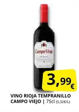 Supermercados MAS CAMPO VIEJO Vino rioja tempranillo oferta