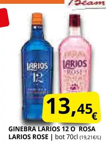 Supermercados MAS Ginebra larios 12 o rosa larios rose oferta