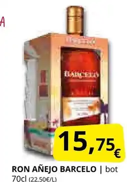 Supermercados MAS BARCELO Ron añejo oferta