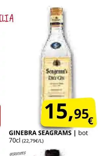 Supermercados MAS SEAGRAMS Ginebra oferta