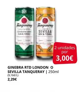 Supermercados MAS TANQUERAY Ginebra rtd london o sevilla oferta