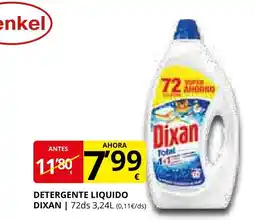 Supermercados MAS DIXAN Detergente liquido oferta