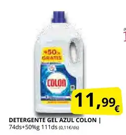Supermercados MAS COLON Detergente gel azul oferta