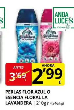 Supermercados MAS LA LAVANDERA Perlas flor azul o esencia floral oferta