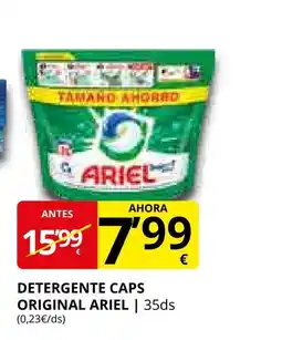 Supermercados MAS ARIEL Detergente caps original oferta