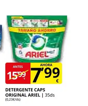 Supermercados MAS ARIEL Detergente caps original oferta
