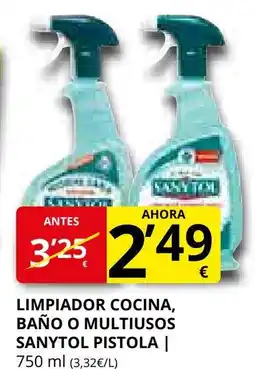 Supermercados MAS Limpiador cocina, baño o multiusos sanytol pistola oferta