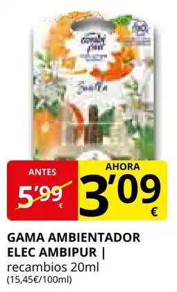 Supermercados MAS AMBIPUR Gama ambientador elec oferta
