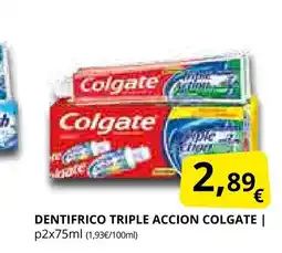 Supermercados MAS COLGATE Dentifrico triple accion oferta