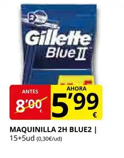 Supermercados MAS Maquinilla 2h blue2 oferta