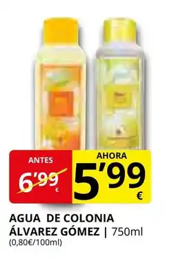Supermercados MAS Agua de colonia álvarez gómez oferta