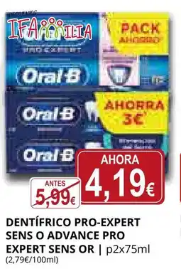 Supermercados MAS Dentífrico pro-expert sens o advance pro expert sens or oferta