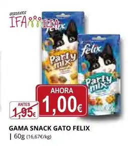 Supermercados MAS FELIX Gama snack gato oferta
