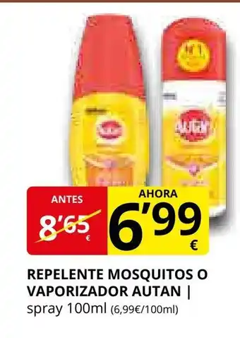 Supermercados MAS AUTAN Repelente mosquitos o vaporizador oferta