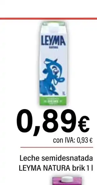 Cash Ifa LEYMA NATURA Leche semidesnatada oferta