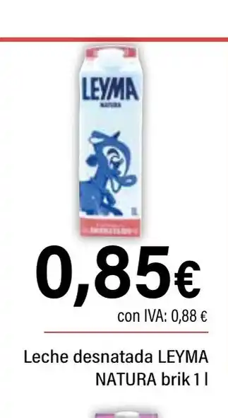 Cash Ifa LEYMA NATURA Leche desnatada oferta