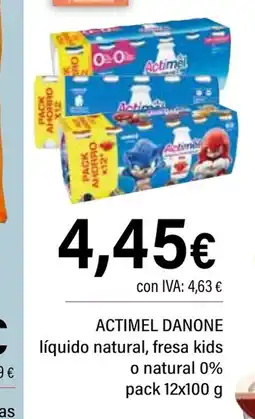 Cash Ifa ACTIMEL DANONE líquido natural, fresa kids oferta