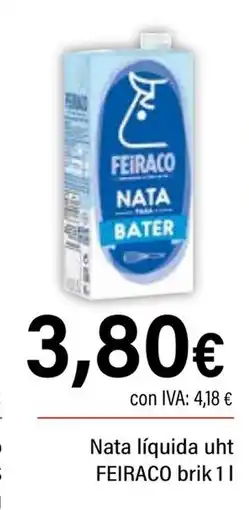Cash Ifa FEIRACO Nata líquida uht oferta