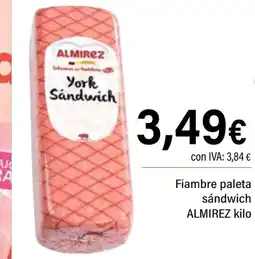 Cash Ifa ALMIREZ Fiambre paleta oferta