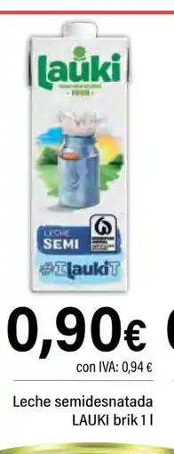 Cash Ifa LAUKI Leche semidesnatada oferta