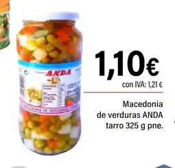 Cash Ifa ANDA Macedonia de verduas oferta