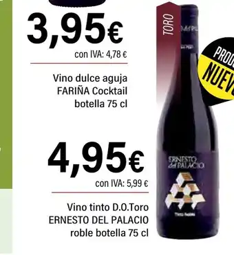 Cash Ifa ERNESTO DEL PALACIO Vino tinto D.O Toro oferta