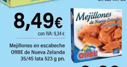 Cash Ifa ORBE Mejillones en escabeche de Nueva Zelanda oferta