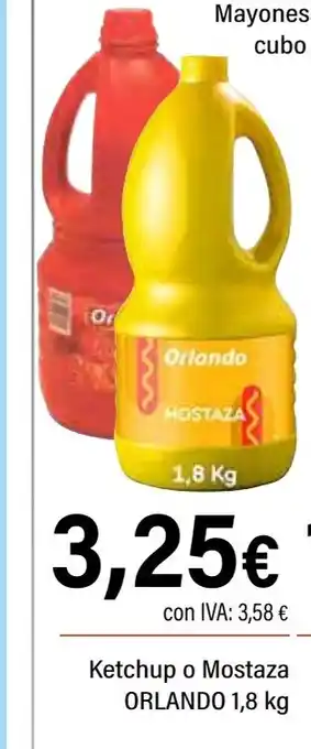 Cash Ifa ORLANDO Ketchup o Mostaza oferta