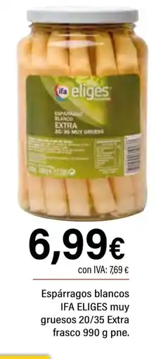 Cash Ifa IFA ELIGES Espárragos blancos muy gruesos oferta