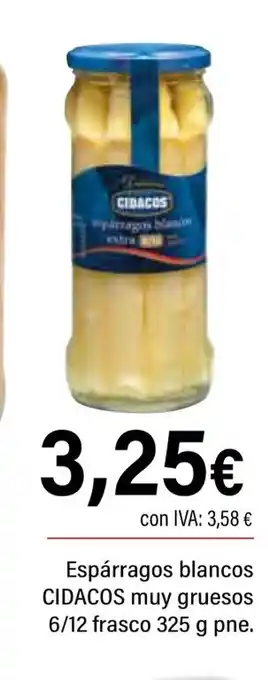 Cash Ifa CIDACOS Espárragos blancos muy gruesos oferta