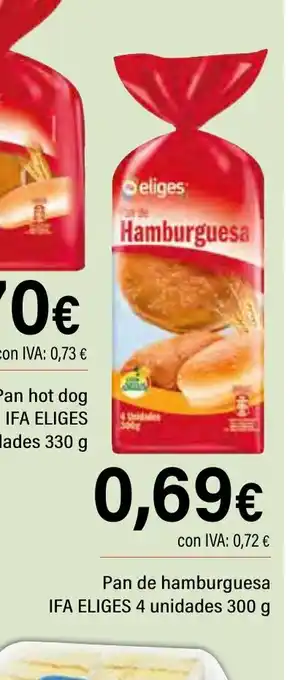 Cash Ifa IFA ELIGES Pan de hamburguesa oferta