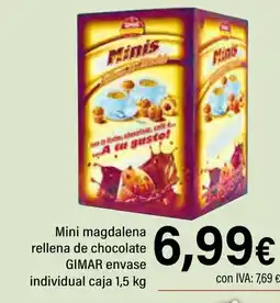 Cash Ifa GIMAR Mini magdalena rellena de chocolate oferta