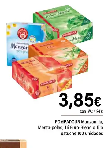 Cash Ifa POMPADOUR Manzanilla, Menta-poleo, Té Euro-Blend o Tila oferta