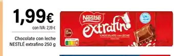 Cash Ifa NESTLÉ Chocolate con leche extrafino oferta