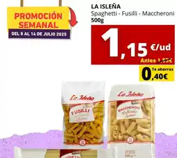 Tu Trébol Hipermercados La isleña - spaghetti fusilli - maccheroni oferta