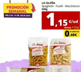 Tu Trébol Hipermercados La isleña - spaghetti fusilli - maccheroni oferta